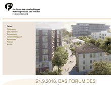 Tablet Screenshot of forum-wohnen.ch